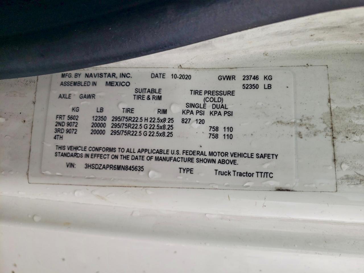 2021 International LT625 Semi Truck