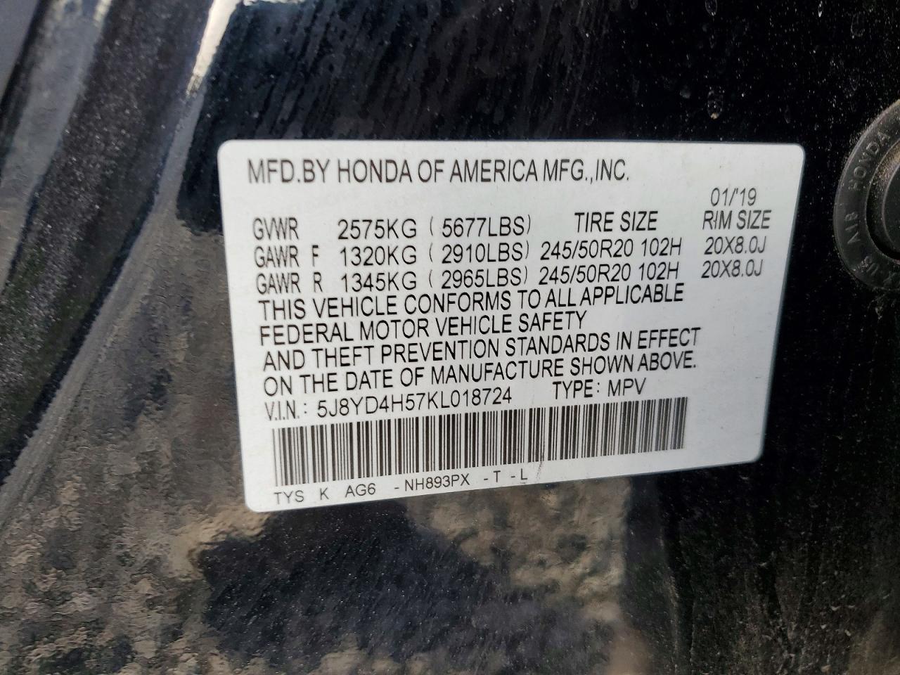2019 Acura Mdx Technology