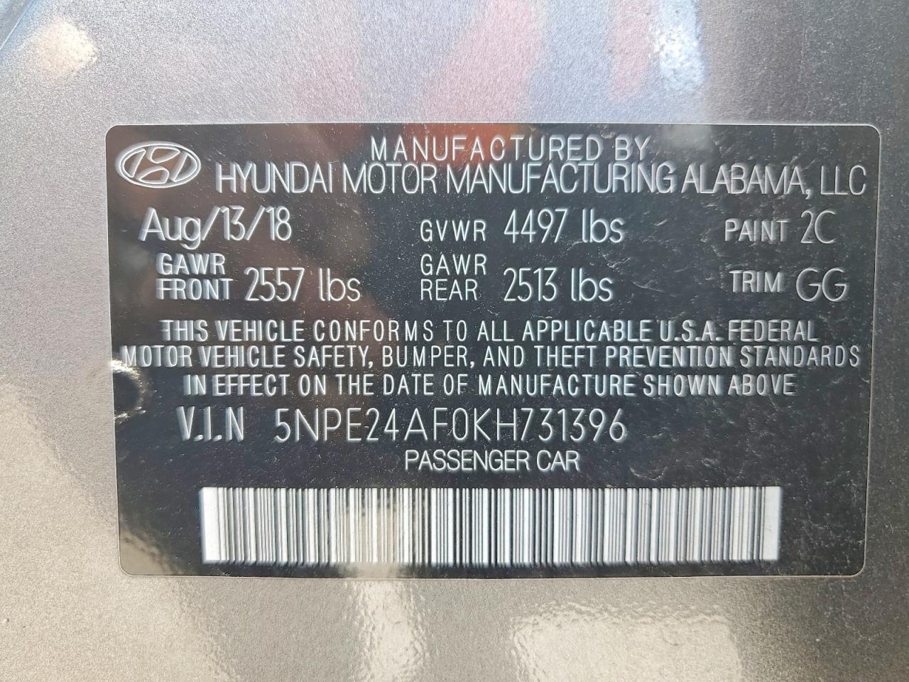 2019 Hyundai Sonata se