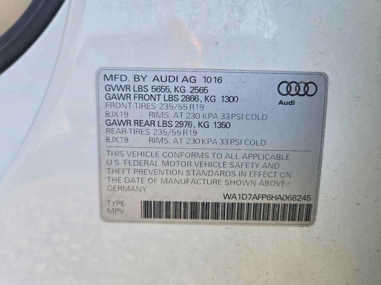 2017 Audi Q5 Premium Plus S-line