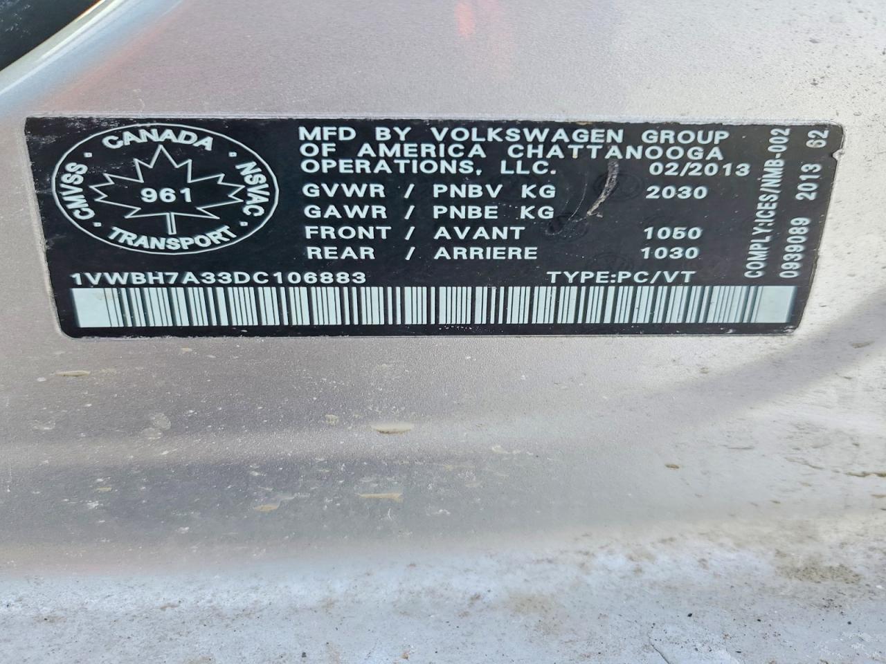 2013 Volkswagen Passat se