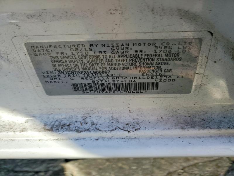 2015 Nissan Versa 1.6 sv