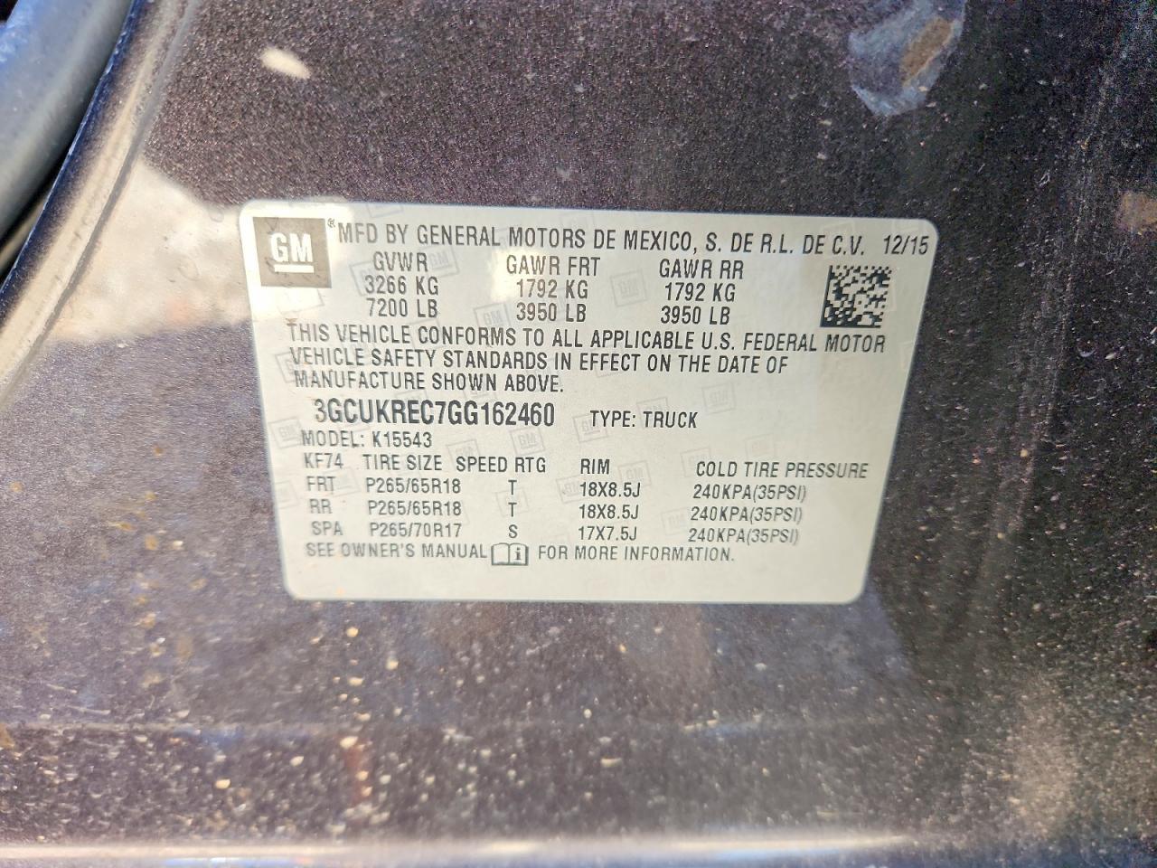 2016 Chevrolet Silverado K1500 LT