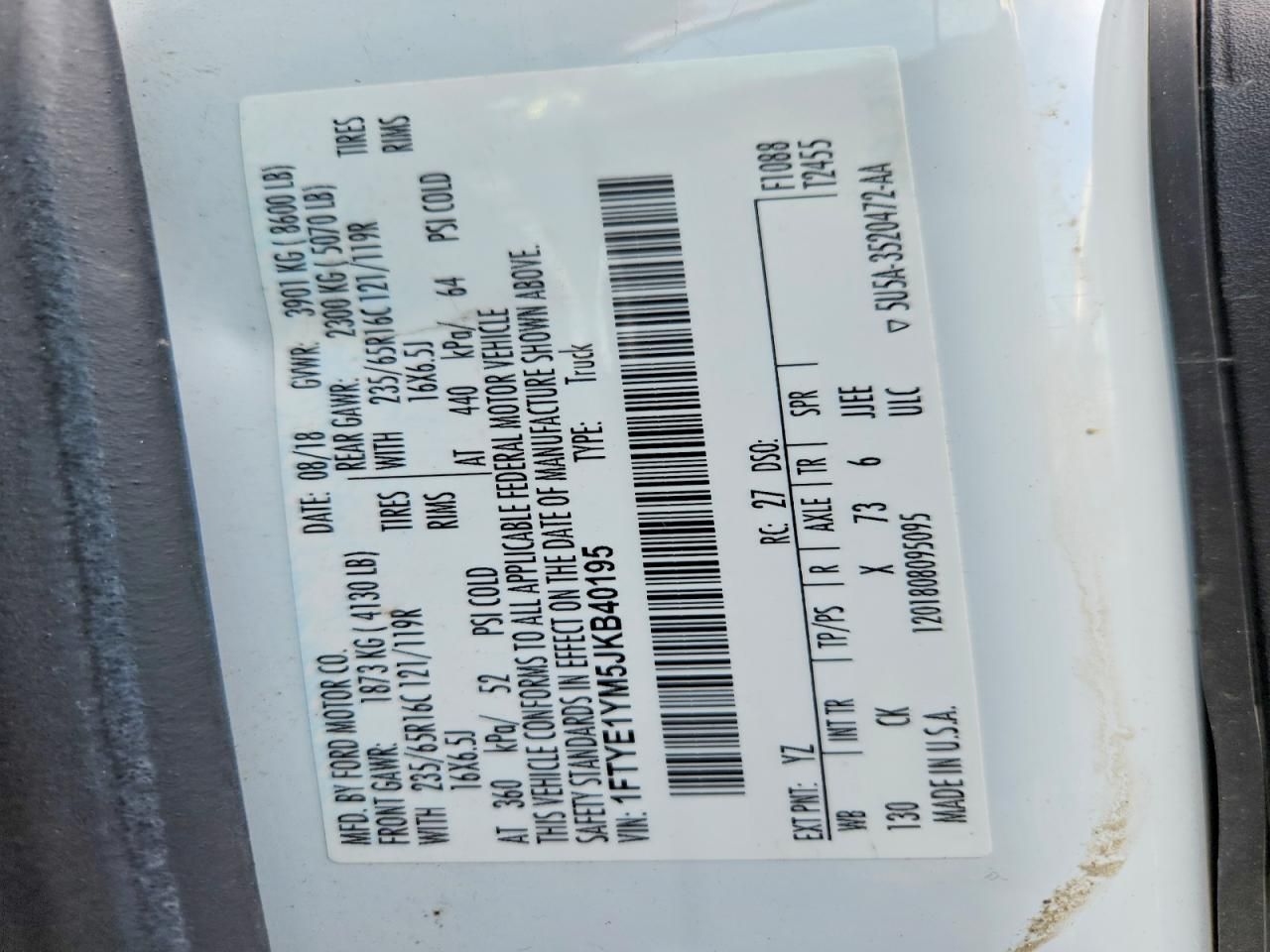 2018 Ford Transit T-150