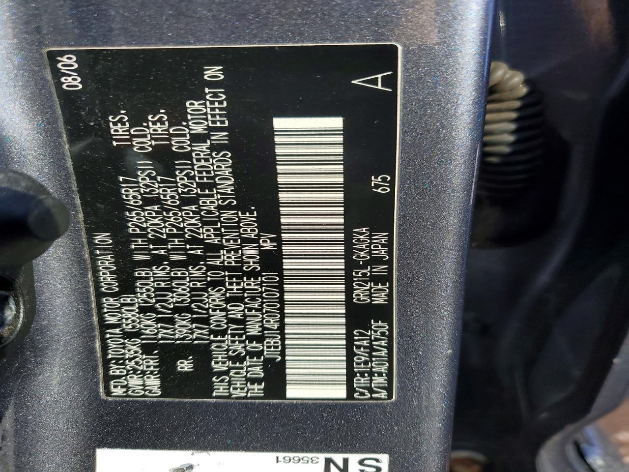 2006 Toyota 4runner SR5