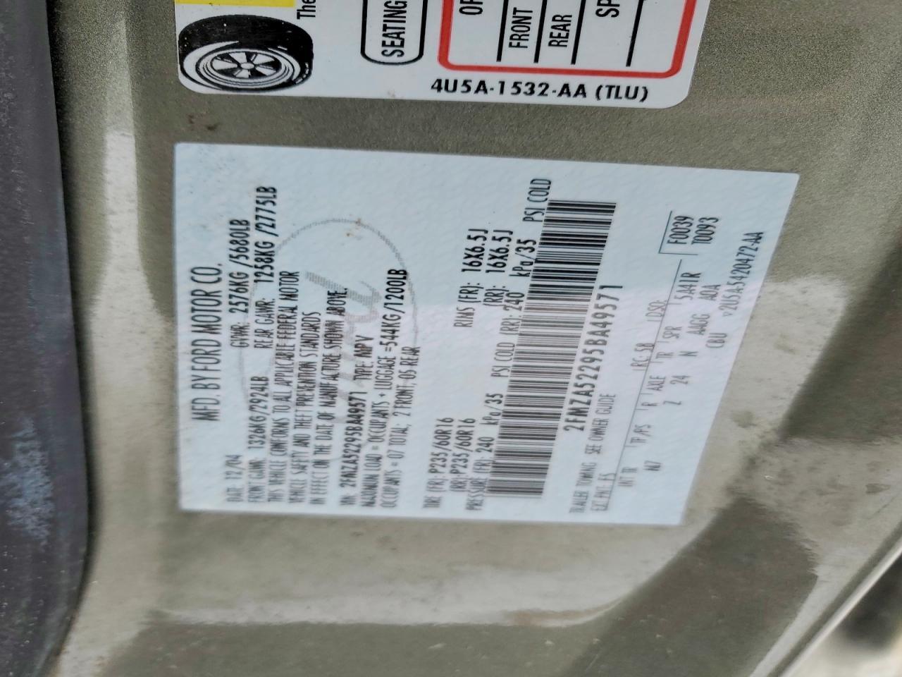2005 Ford Freestar sel