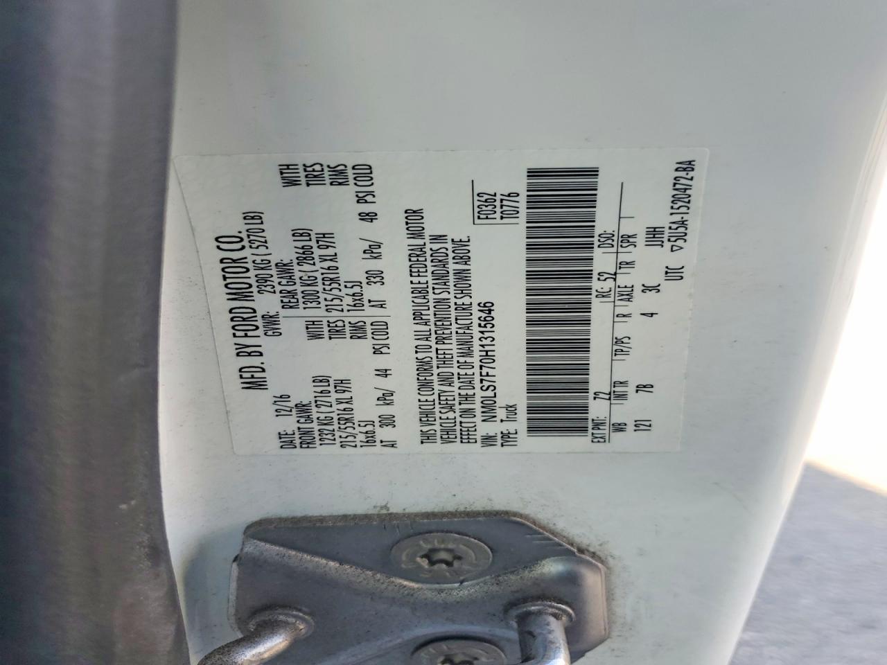 2017 Ford Transit Connect xlt