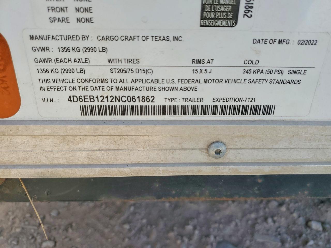 2022 Cargo Craft Expedition-7121 Enclosed Cargo Trailer