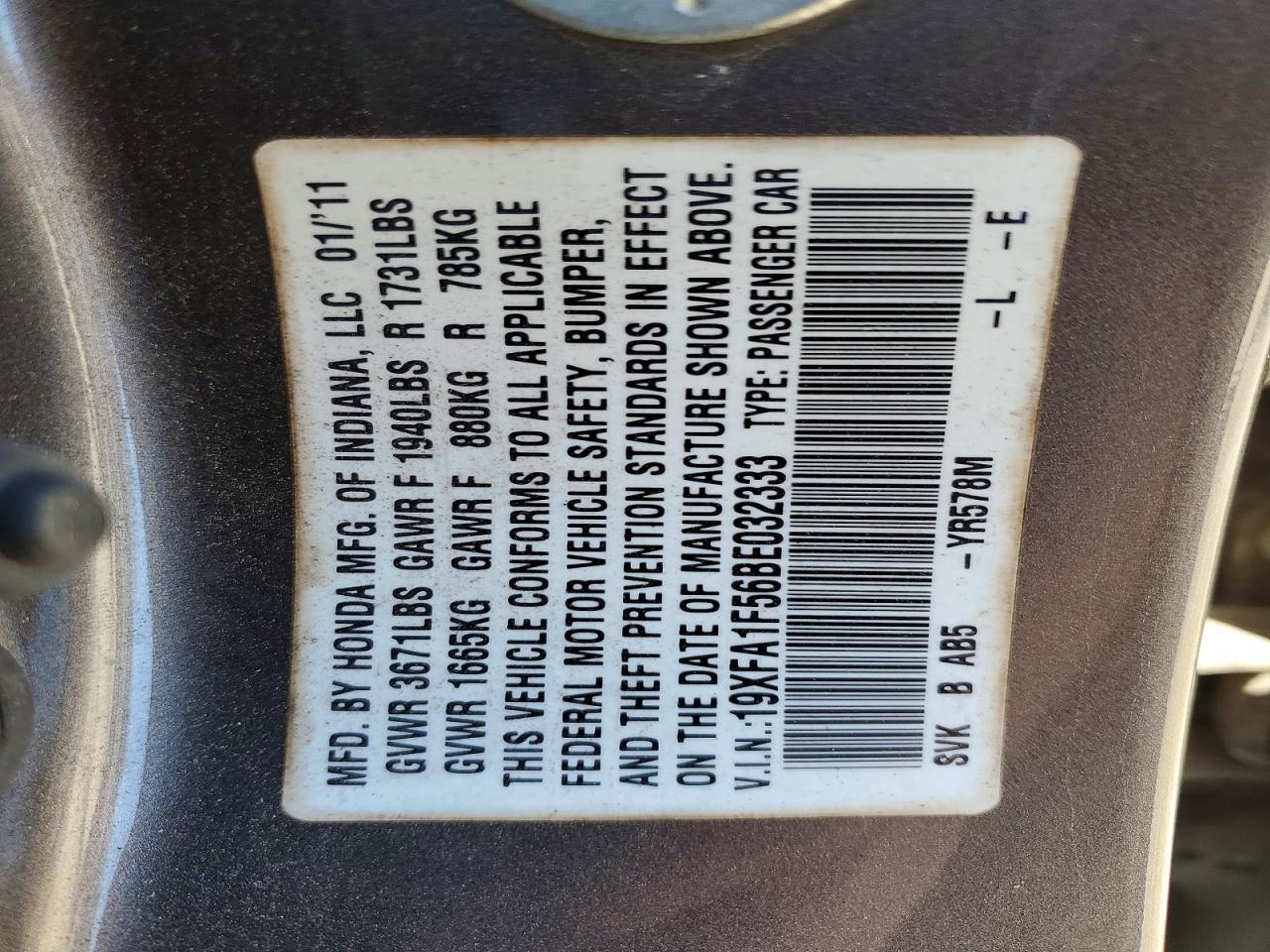 2011 Honda Civic lx