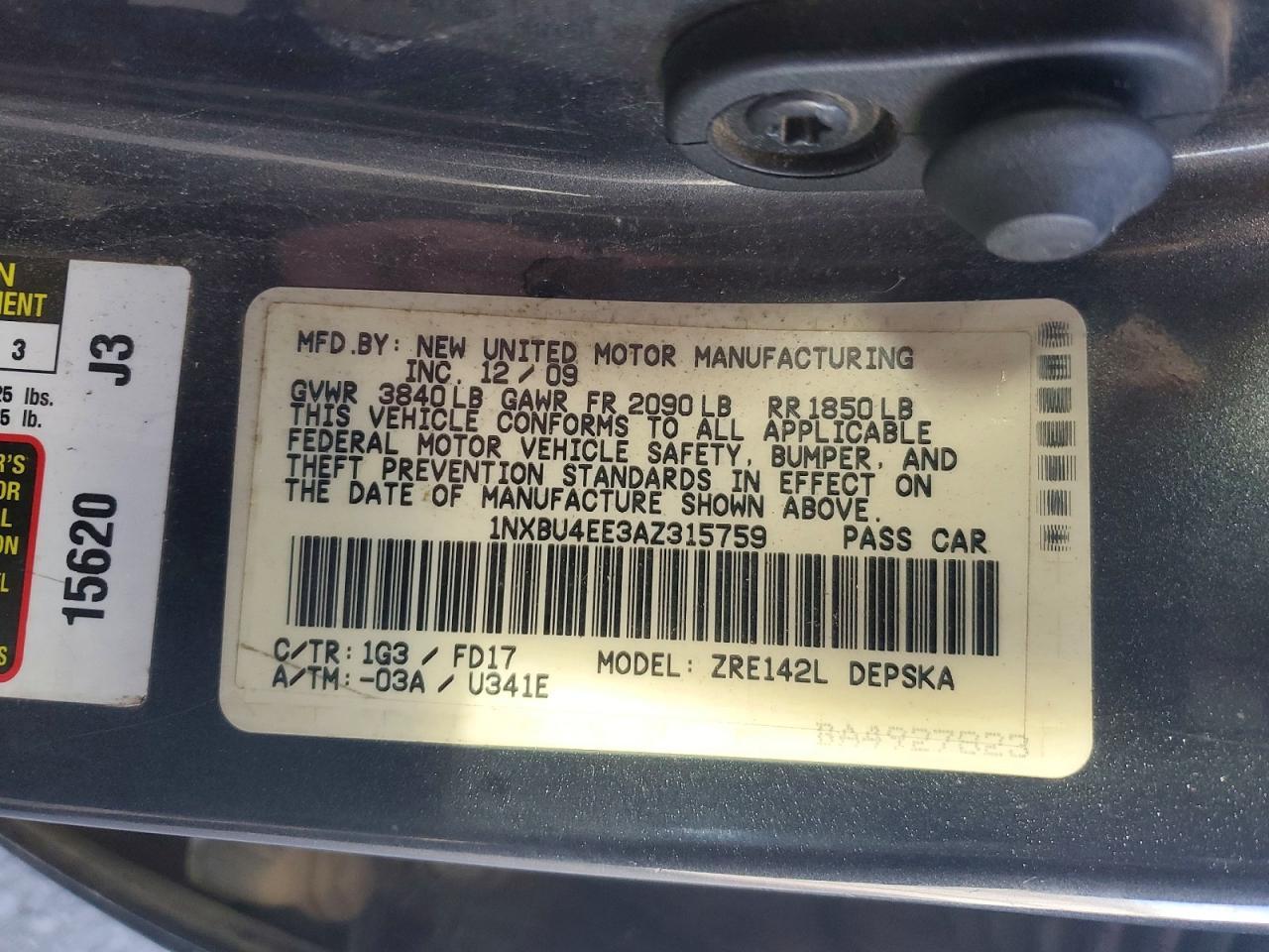 2010 Toyota Corolla Base