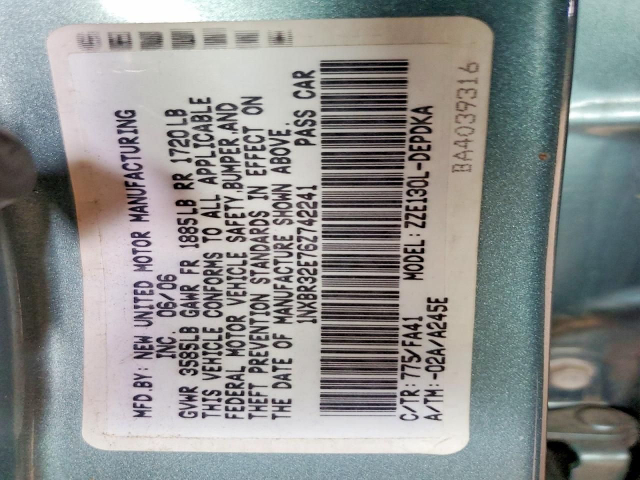 2006 Toyota Corolla ce