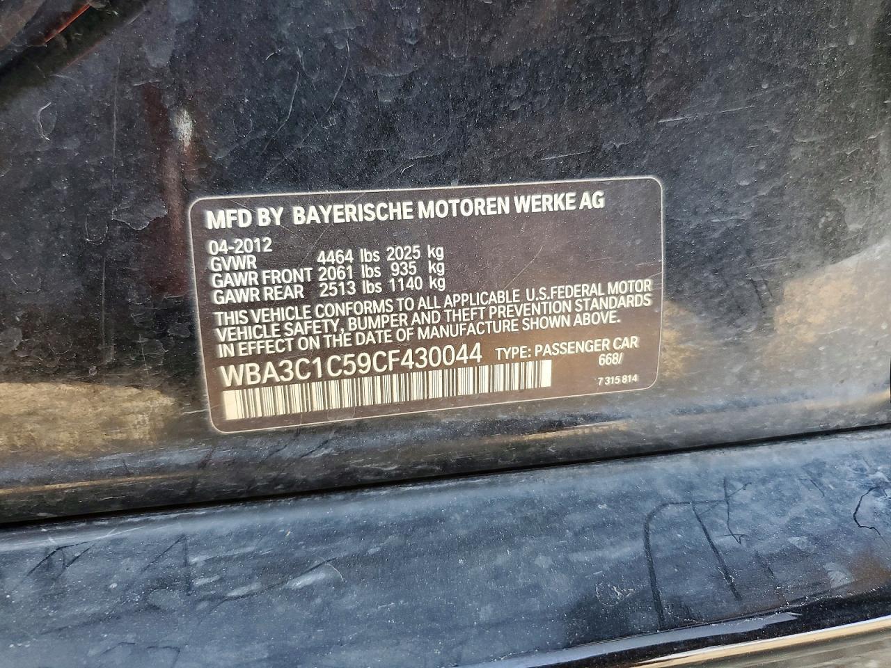 2012 BMW 328 i Sulev