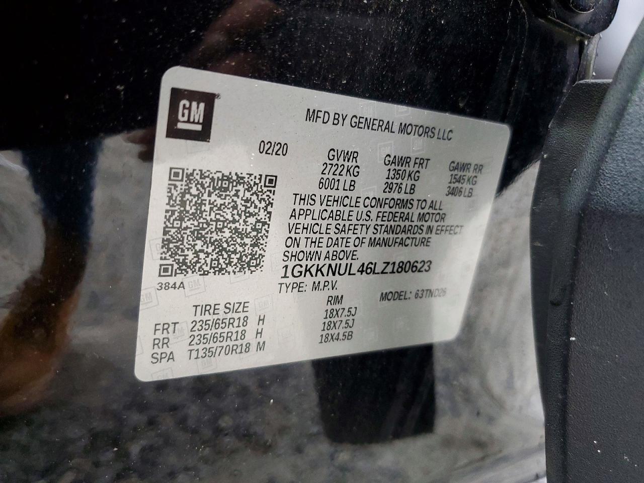 2020 GMC Acadia slt