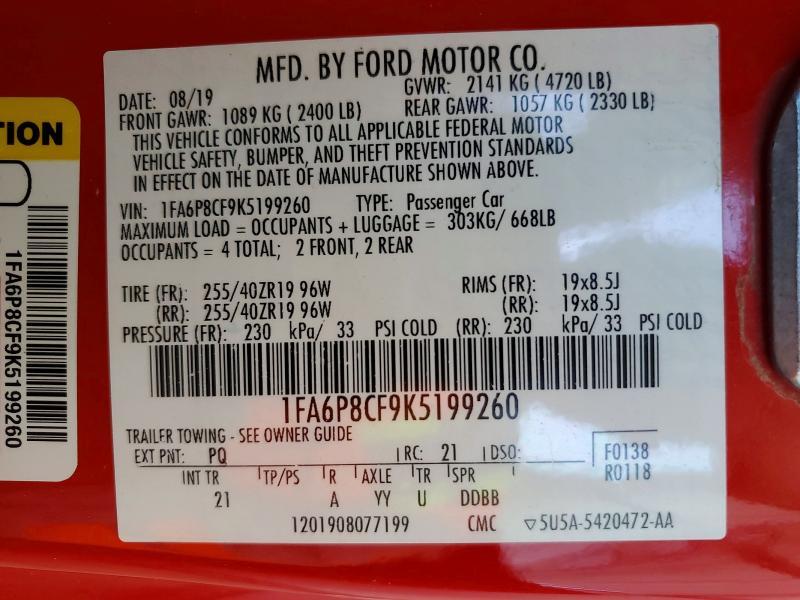 2019 Ford Mustang gt