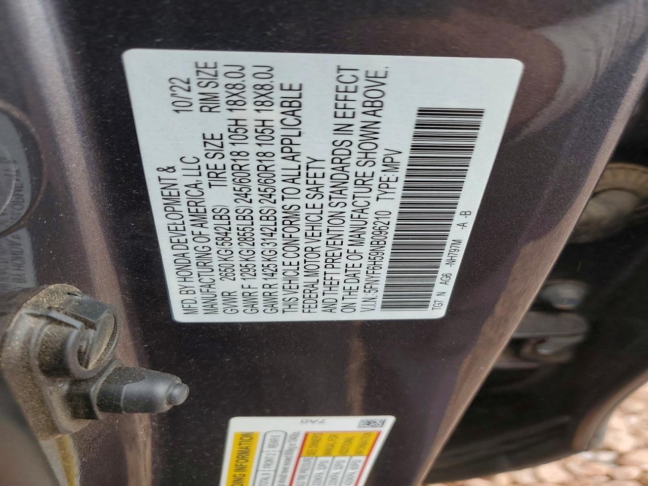 2022 Honda Pilot exl