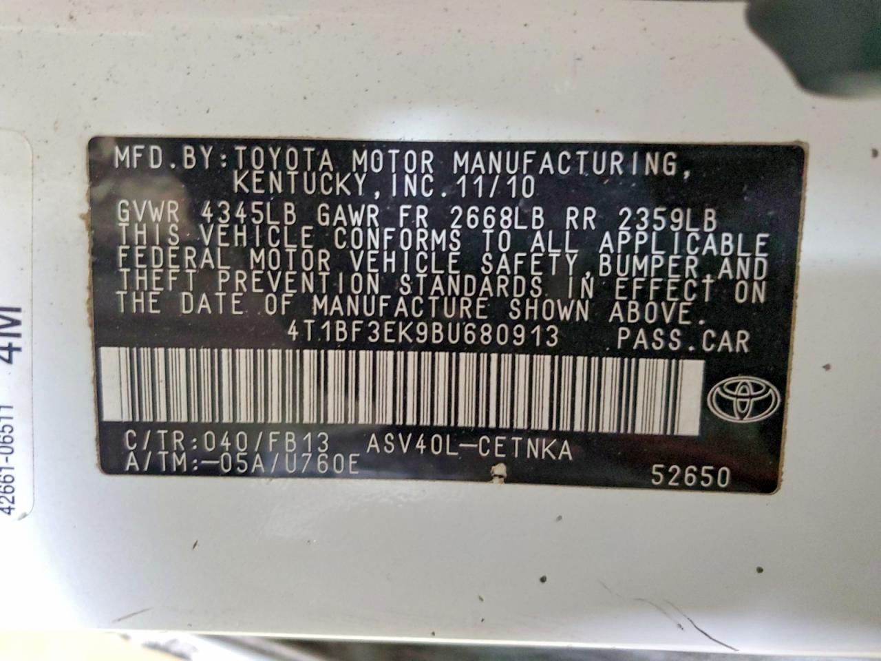 2011 Toyota Camry Base