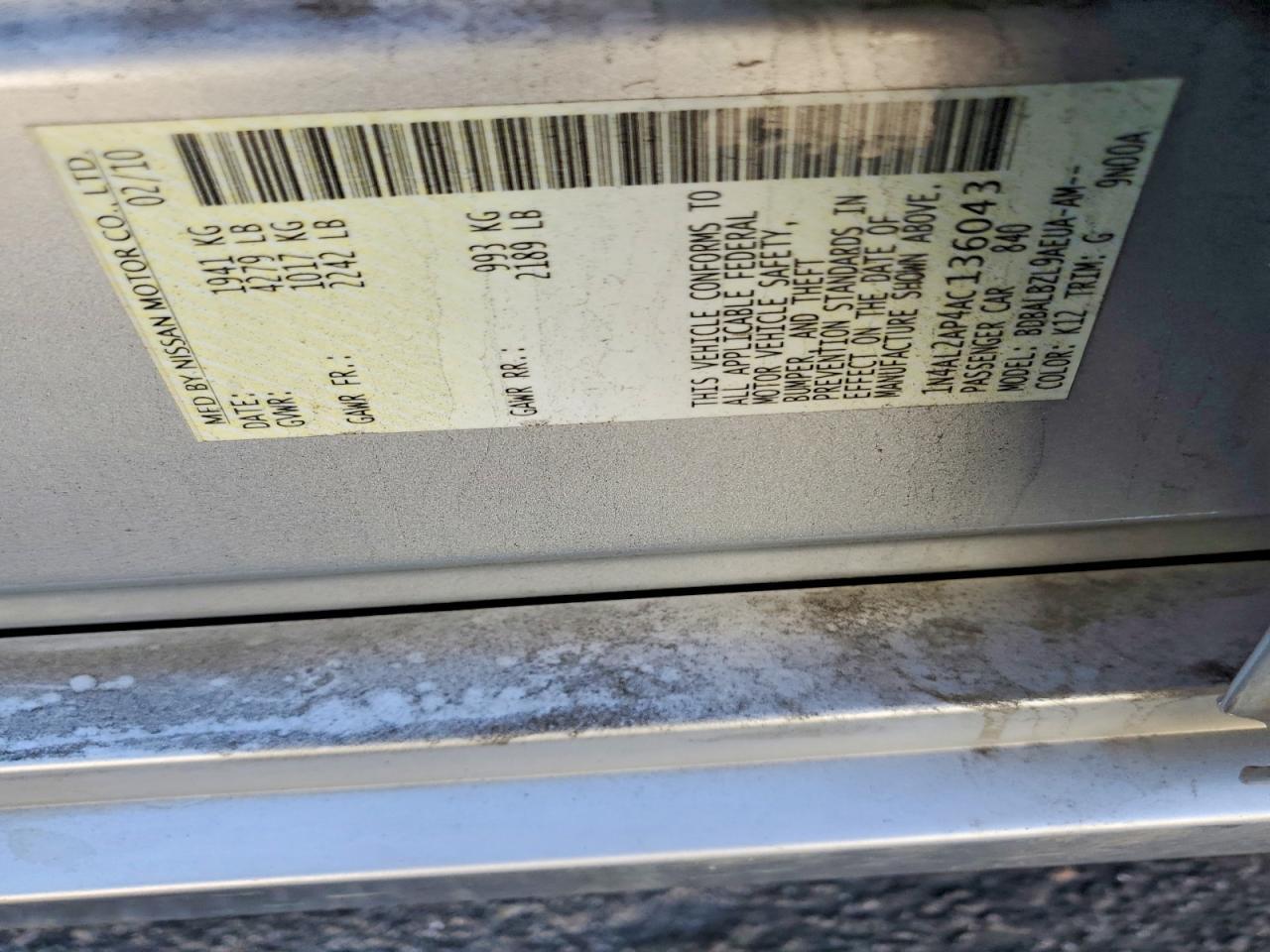 2010 Nissan Altima Base