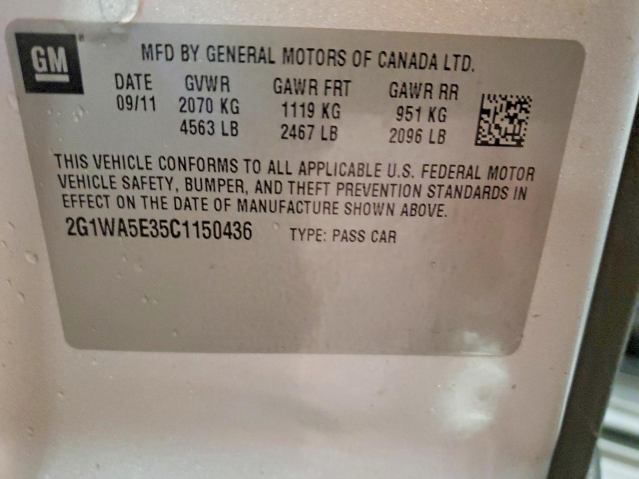 2012 Chevrolet Impala ls