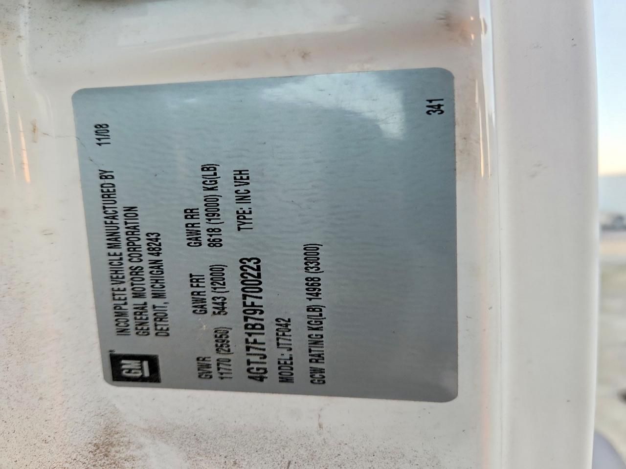 2009 Isuzu T7F Refrigerated BOX Truck