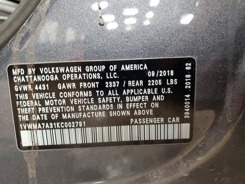 2019 Volkswagen Passat se R-line