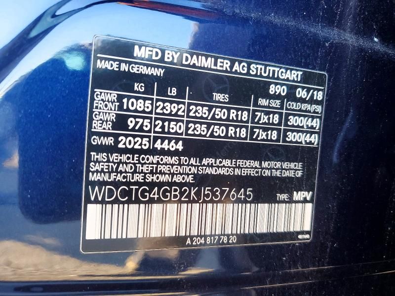 2019 Mercedes-Benz Gla 250 4matic