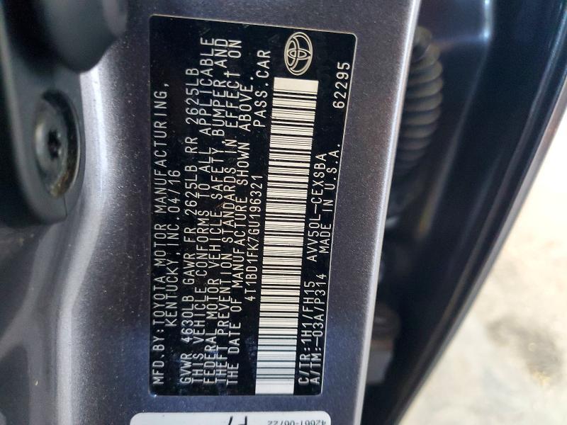 2016 Toyota Camry Hybrid