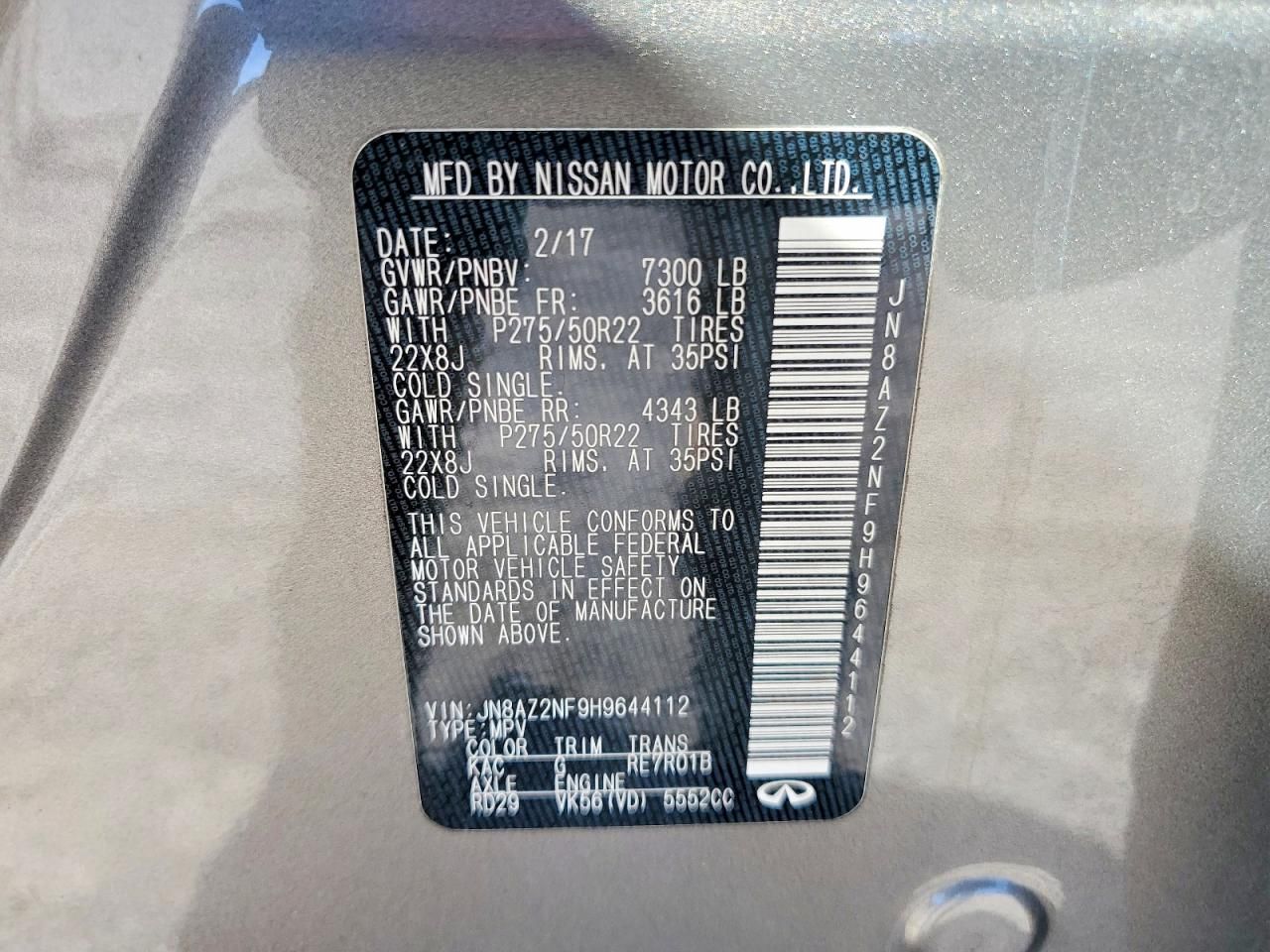 2017 Infiniti Qx80 Base