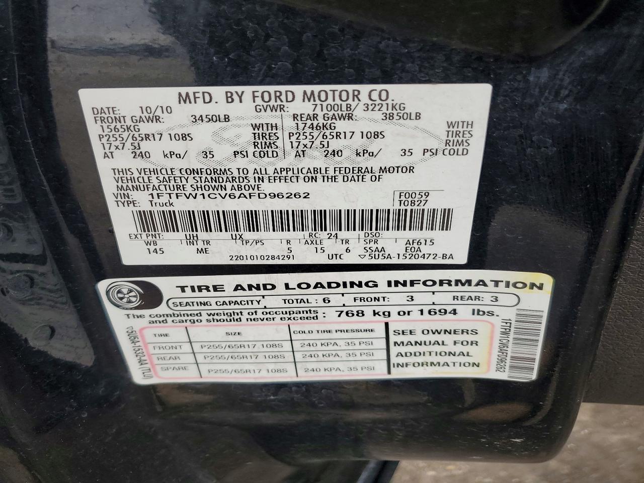 2010 Ford F150 Supercrew