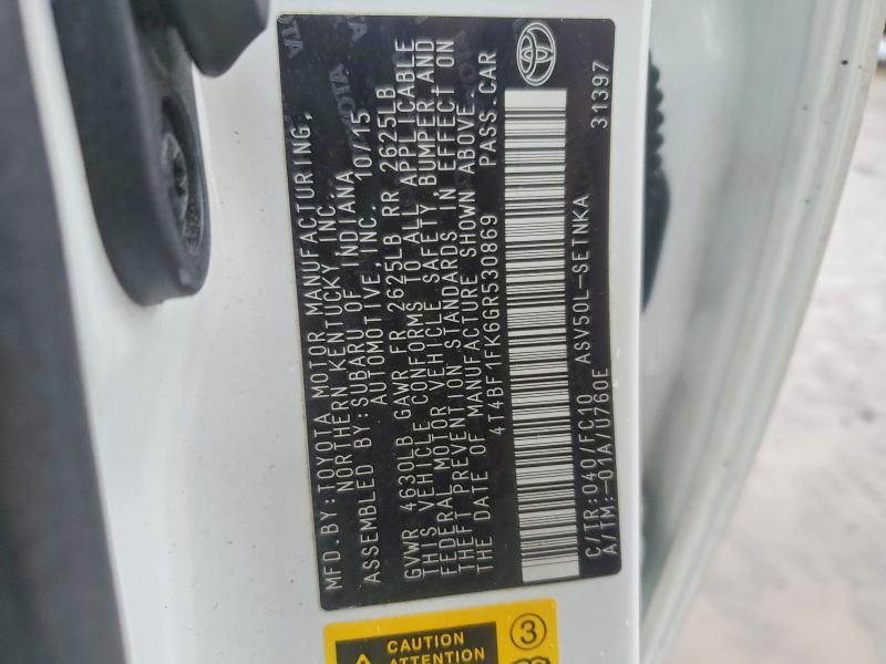 2016 Toyota Camry le