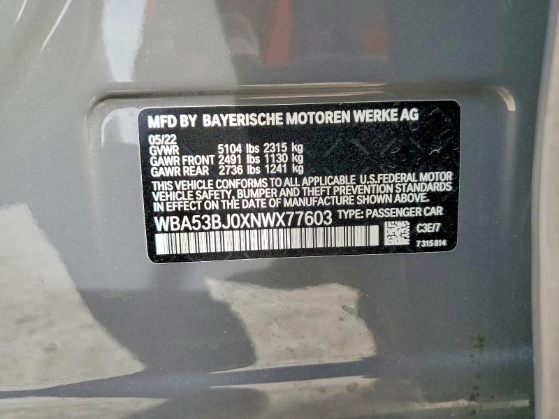 2022 BMW 540 i