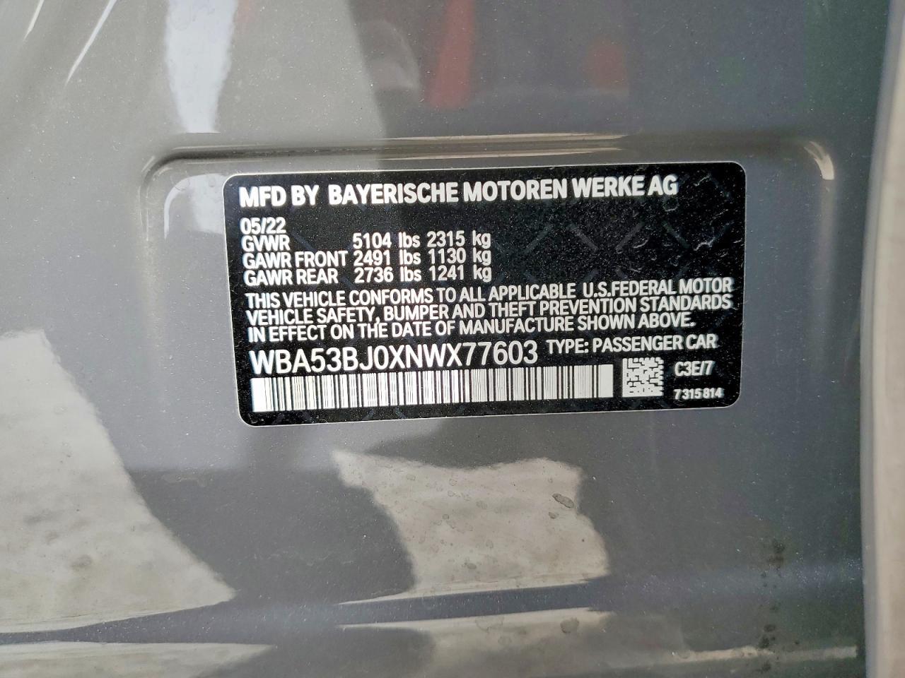 2022 BMW 540 i