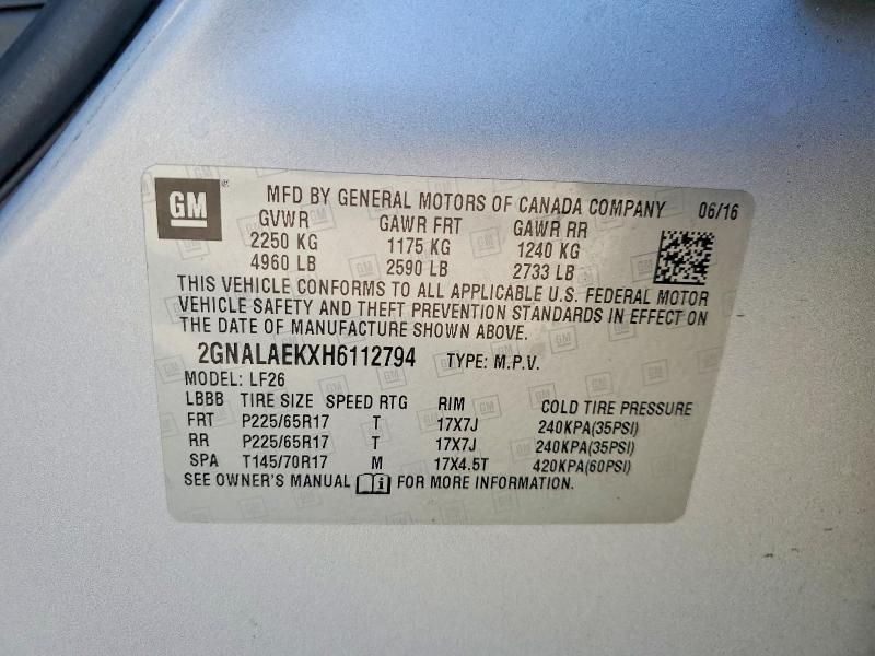 2017 Chevrolet Equinox l