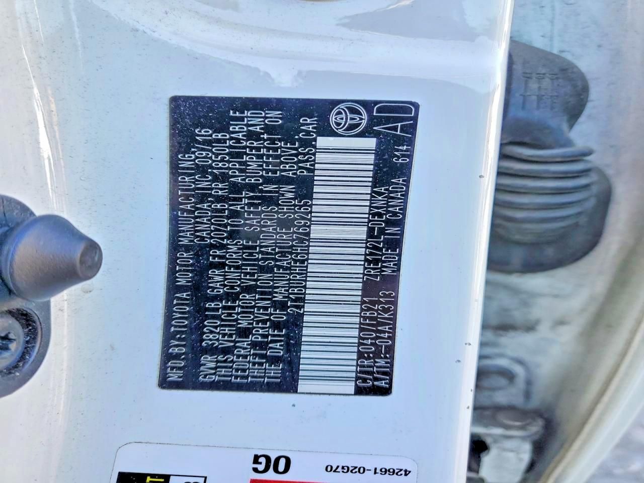 2017 Toyota Corolla l