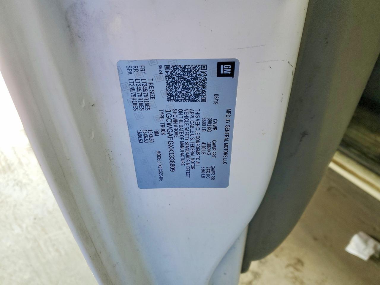 2019 Chevrolet Express 2500 Cargo Delivery van