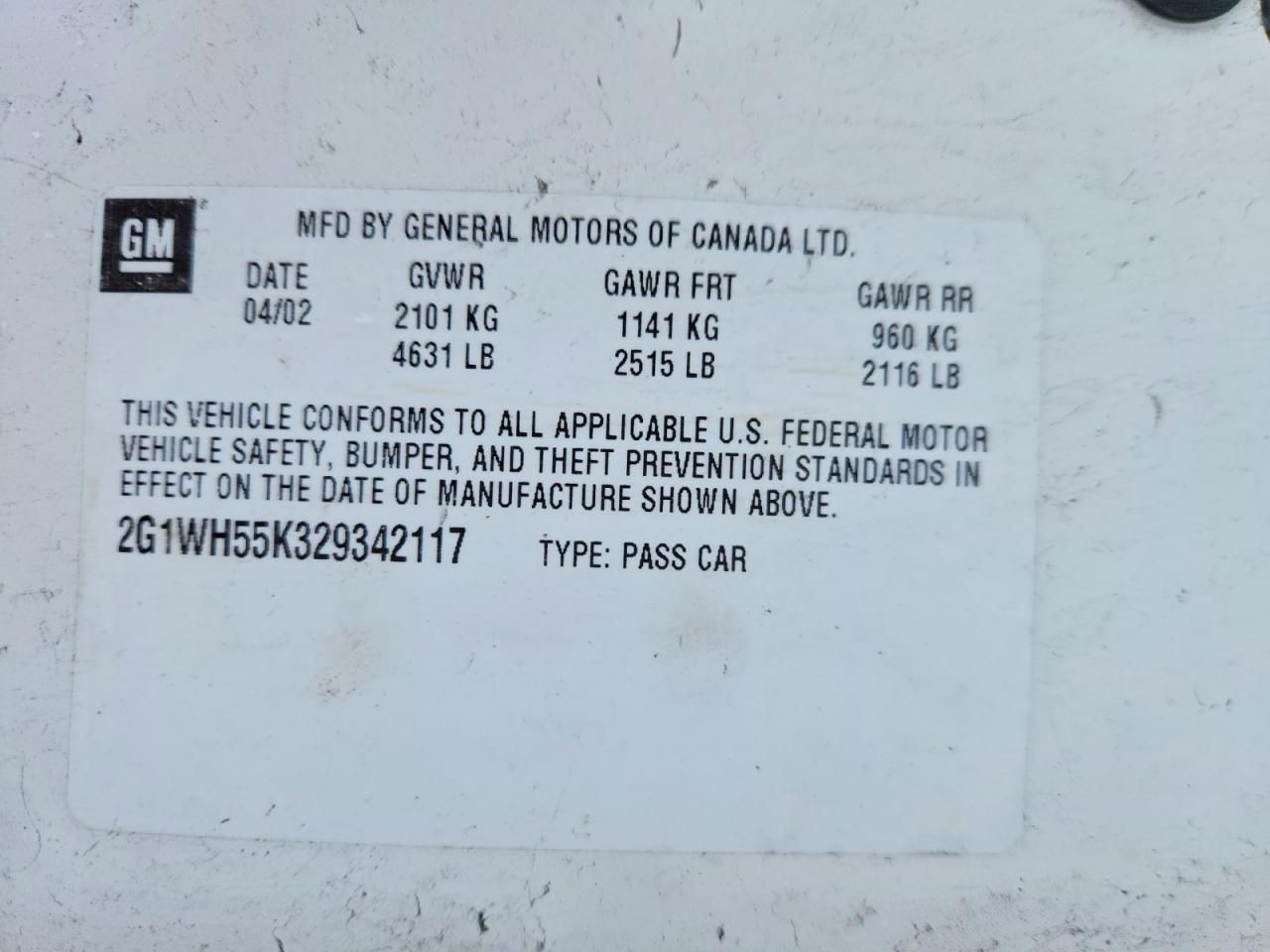 2002 Chevrolet Impala ls