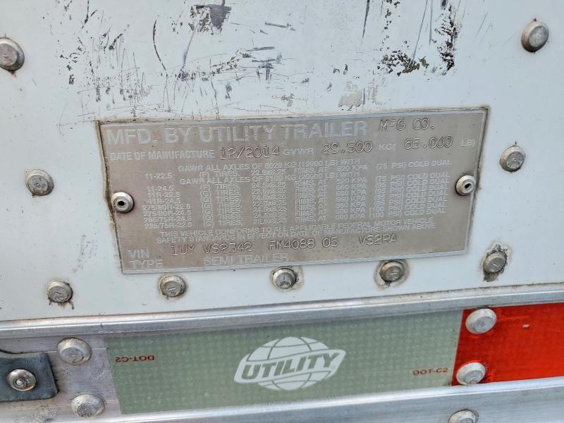 2015 Utility VS2RA Refrigerated Van Trailer