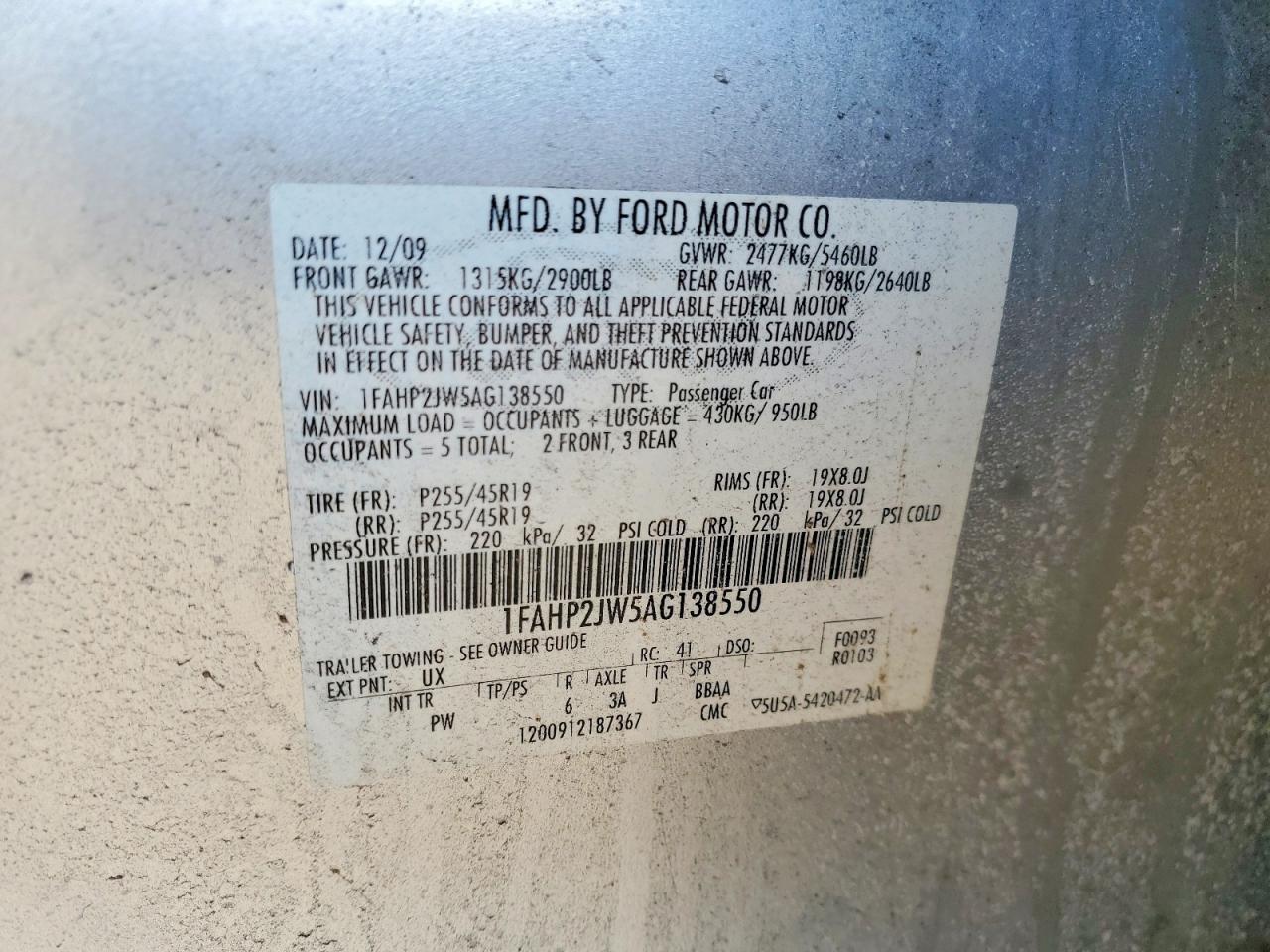 2010 Ford Taurus Limited