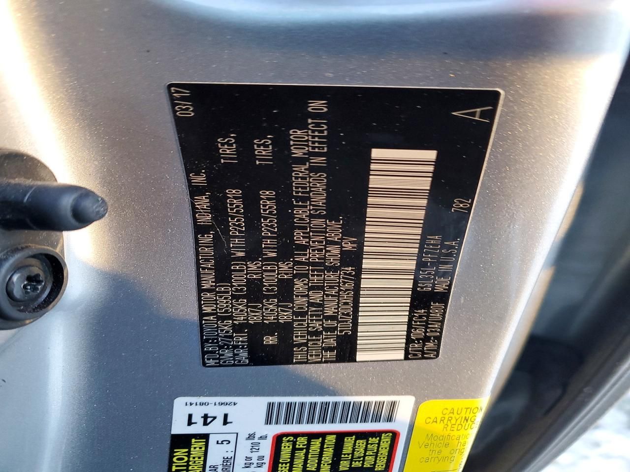 2017 Toyota Sienna le