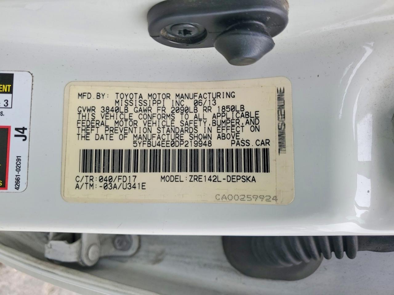 2013 Toyota Corolla Base