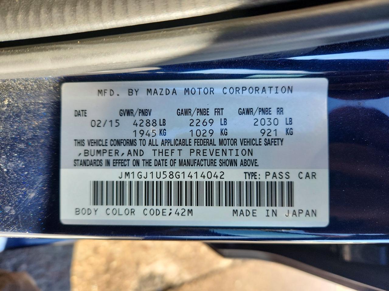 2016 Mazda 6 Sport