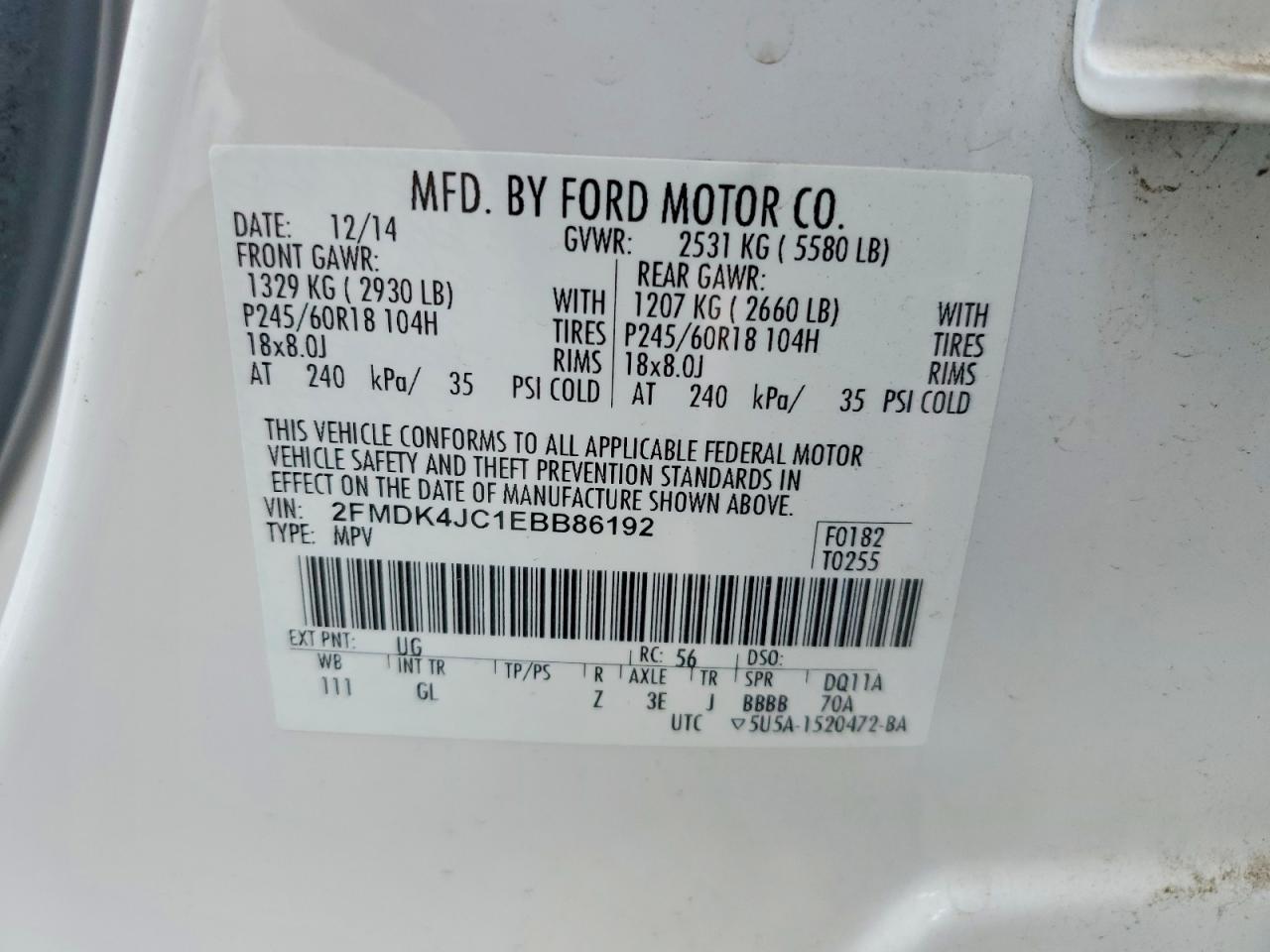 2014 Ford Edge sel