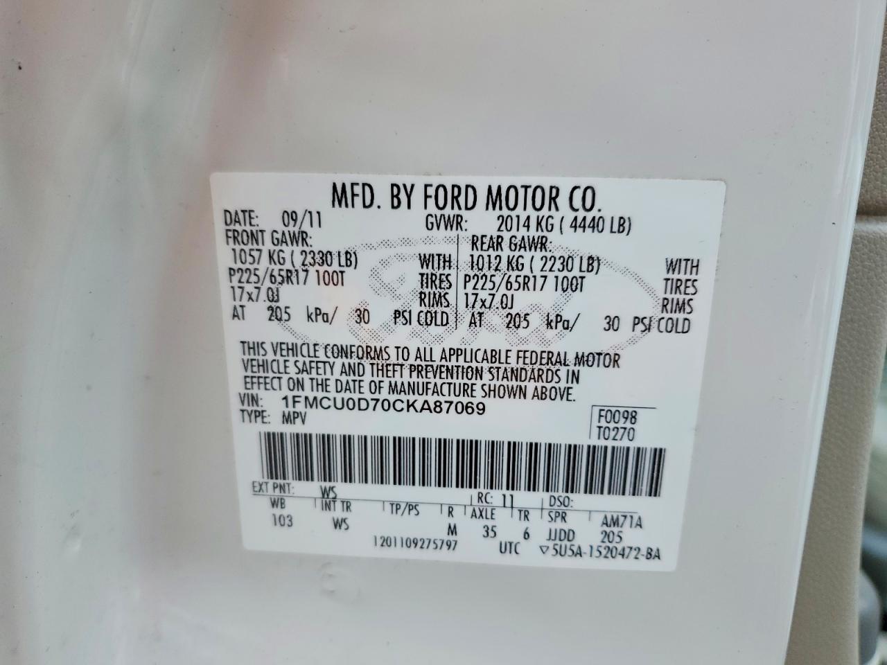 2012 Ford Escape xlt