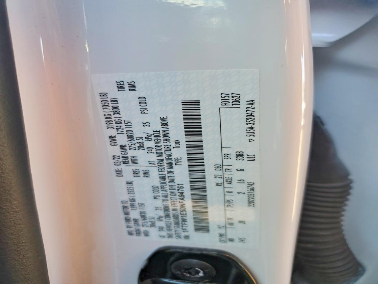 2022 Ford F150 Supercrew