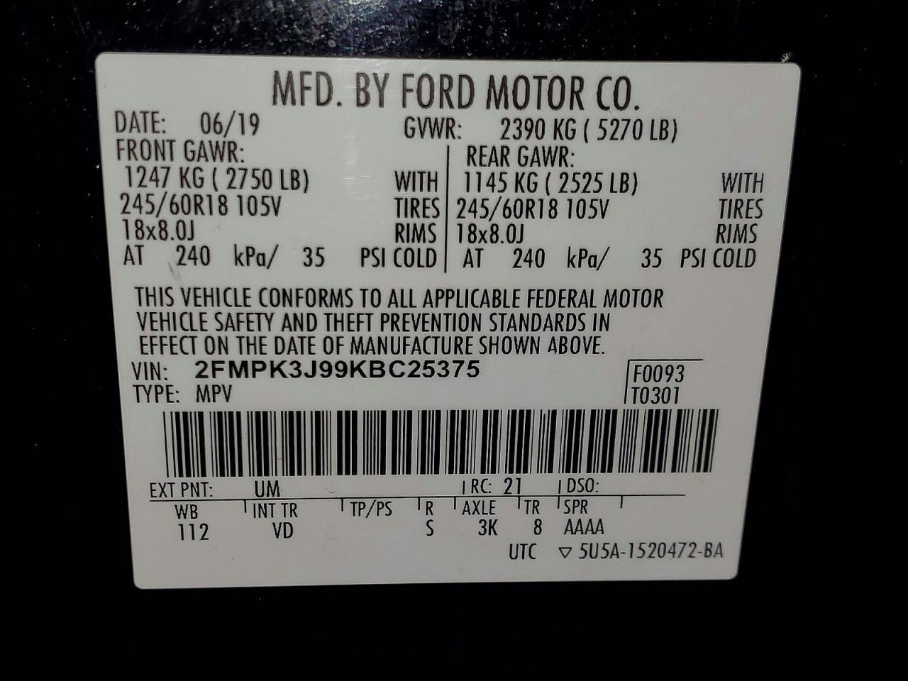 2019 Ford Edge sel
