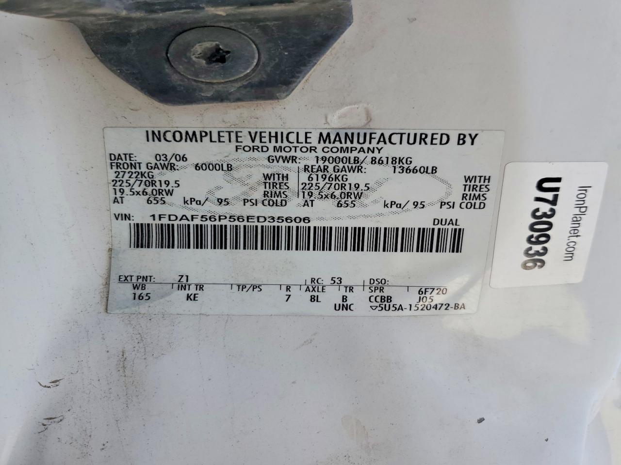 2006 Ford F550 Super Duty Utility / Service Truck