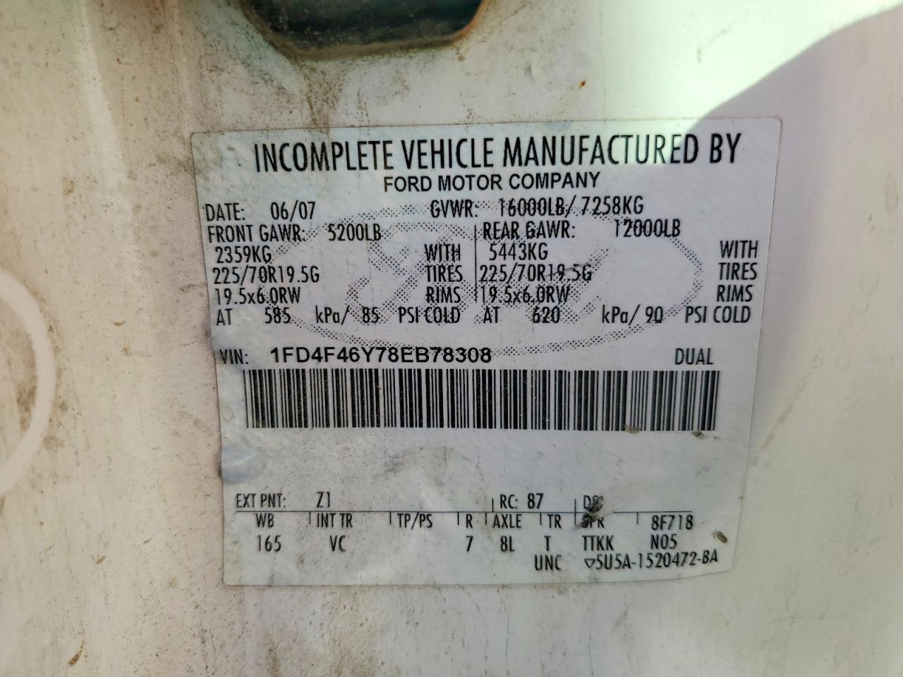 2008 Ford F450 Super Duty Utility / Service Truck