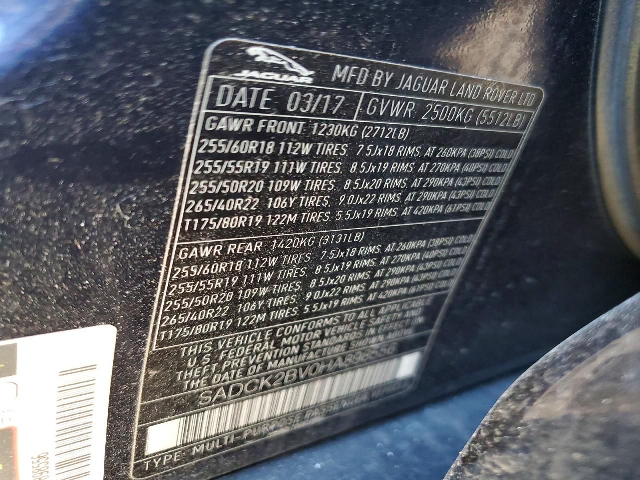 2017 Jaguar F-pace Prestige