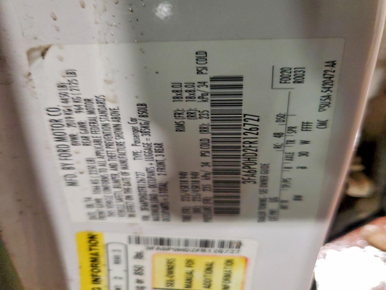 2015 Ford Fusion se