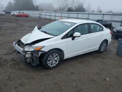 Honda salvage cars for sale: 2012 Honda Civic lx