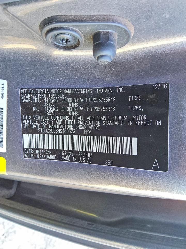 2017 Toyota Sienna le